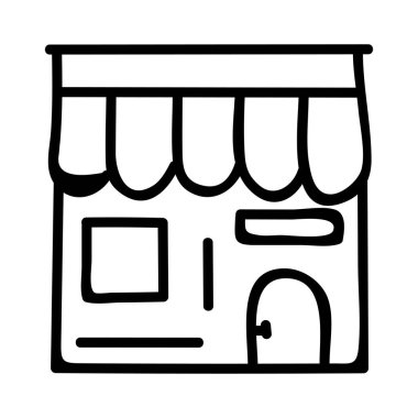 Dükkanı cephe vektör çizim depolamak