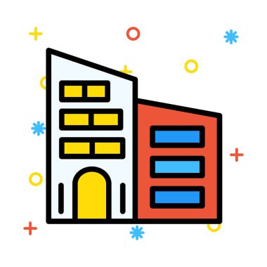 vektör çizim bina plaza tower 