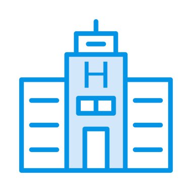 Otel, kutsal kişilerin resmi, vektör çizim Binası 