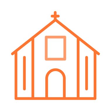 Kilise, bina simgesi. Vektör çizim 