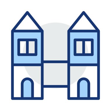 plaza Tower vektör çizim oluşturma 