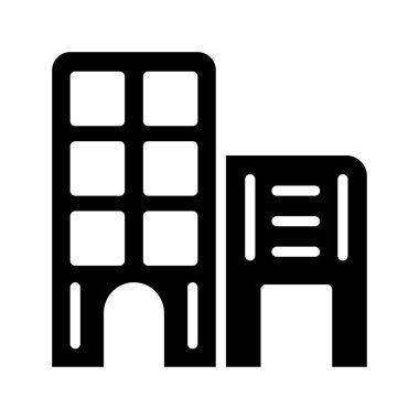 Otel, kutsal kişilerin resmi, vektör çizim Binası 