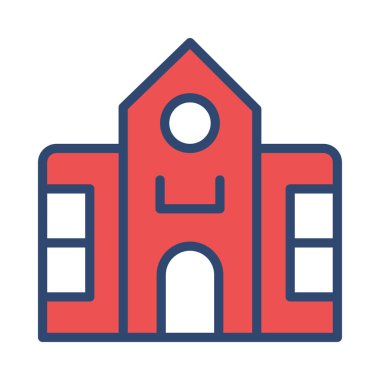 Otel, kutsal kişilerin resmi, vektör çizim Binası 