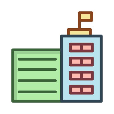 Office plaza vektör çizim oluşturma 