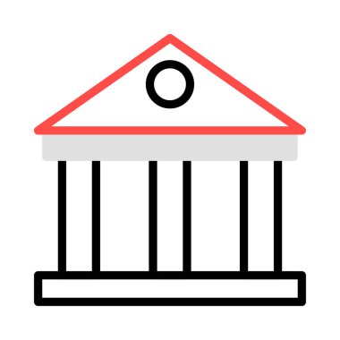 Banka court house vektör çizim 