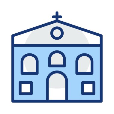 Kilise, bina simgesi. Vektör çizim 