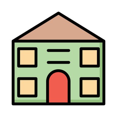 Daireli ev ev vektör çizim 