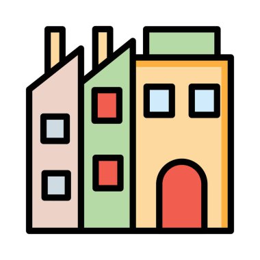 Bina alışveriş merkezi plaza vektör çizim 