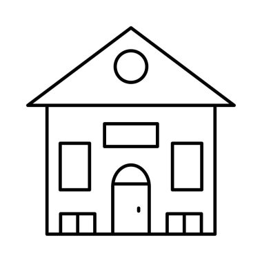 Kilise, bina simgesi. Vektör çizim 
