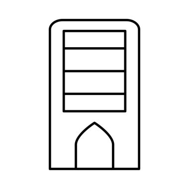 Otel, kutsal kişilerin resmi, vektör çizim Binası 