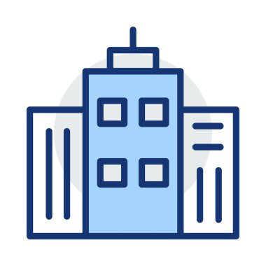 Bina, ofis, daire. Vektör çizim 