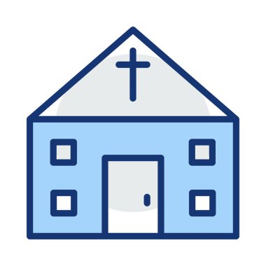 Kilise, bina simgesi. Vektör çizim 