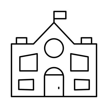 okul binası üniversite vektör çizim 