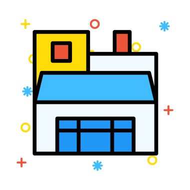 alışveriş dükkanı vektör çizim oluşturma 