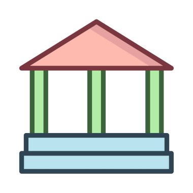 Banka mahkeme vektör çizim oluşturma 