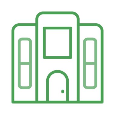 Otel, kutsal kişilerin resmi, vektör çizim Binası 