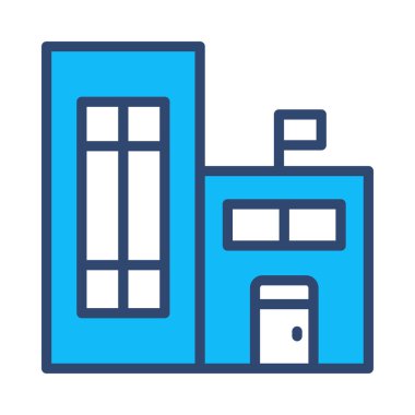 Otel, kutsal kişilerin resmi, vektör çizim Binası 