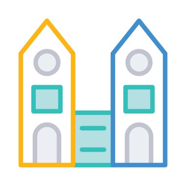 tower plaza vektör çizim oluşturma