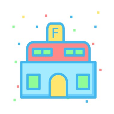 Bina, ofis, daire. Vektör çizim 