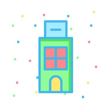 motel ev inşa vektör çizim