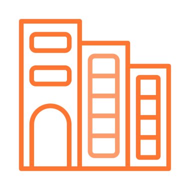 Otel, kutsal kişilerin resmi, vektör çizim Binası 