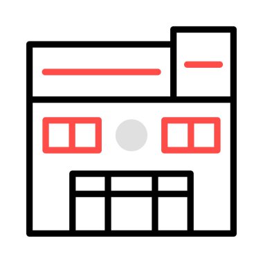 Otel, kutsal kişilerin resmi, vektör çizim Binası 