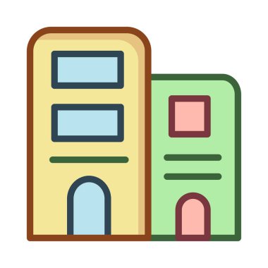 Daireli ev ev vektör çizim 