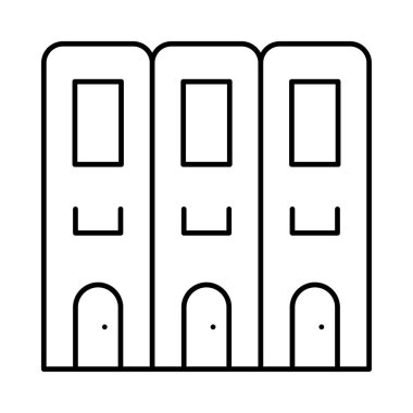 Plaza yapı konut vektör çizim 