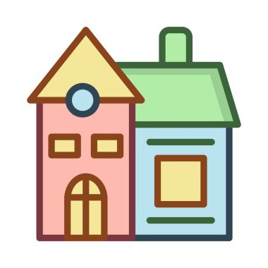 ev daire konut vektör çizim 