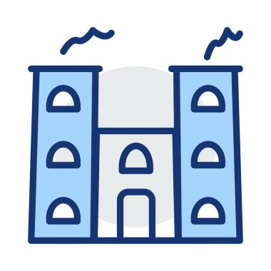 endüstriyel bina, kutsal kişilerin resmi, vektör çizim 