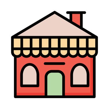 Otel, kutsal kişilerin resmi, vektör çizim Binası 