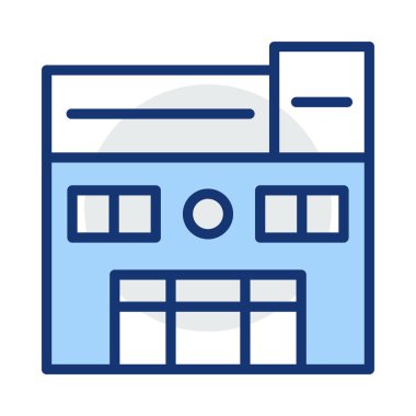 Otel, kutsal kişilerin resmi, vektör çizim Binası 