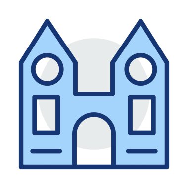 Kutsal kişilerin resmi, vektör çizim Bina mimari, 