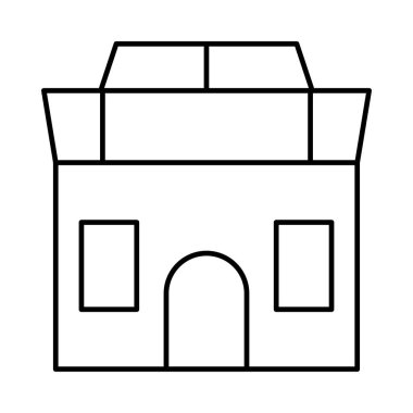 Ev, kutsal kişilerin resmi, vektör çizim inşa   