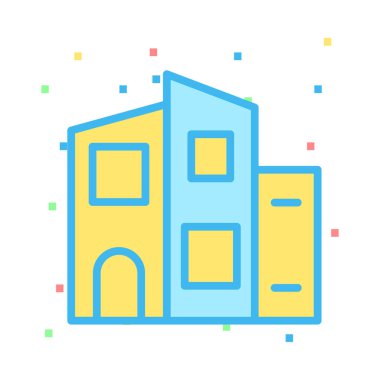 vektör çizim Apartman Bina plaza