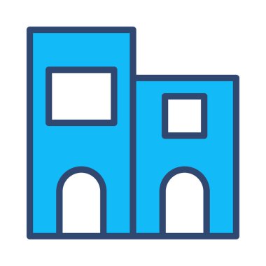 Bina cephe ev vektör çizim