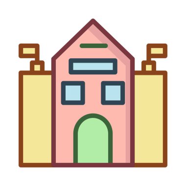 Banka mahkeme vektör çizim oluşturma 