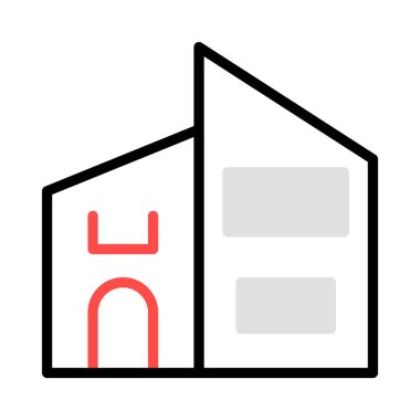 Ofis vektör çizim apartman binası 