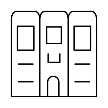 Kutsal kişilerin resmi, vektör çizim Bina mimari, 