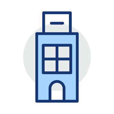 Kutsal kişilerin resmi, vektör çizim Bina mimari, 