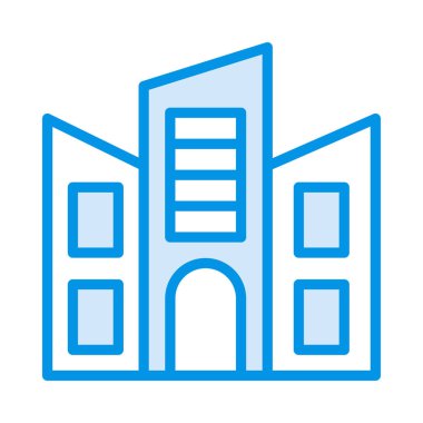 Office plaza vektör çizim oluşturma