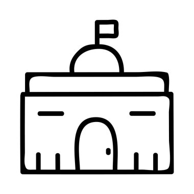 Emlak vektör çizim bina Camii