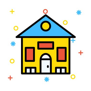 Kutsal kişilerin resmi, vektör çizim Bina mimari, 