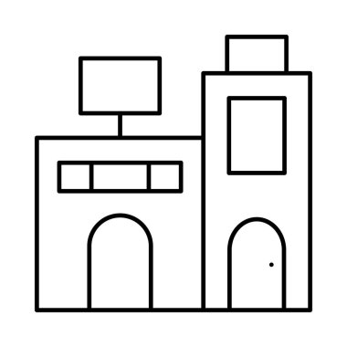 Kutsal kişilerin resmi, vektör çizim Bina mimari, 