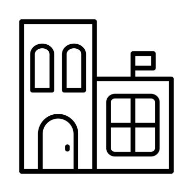 Hastane ev vektör çizim oluşturma