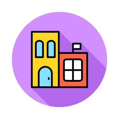 Hastane ev vektör çizim oluşturma 