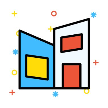 ev plaza vektör çizim 