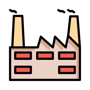 endüstriyel bina, kutsal kişilerin resmi, vektör çizim 