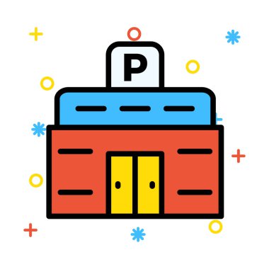 Alışveriş Merkezi plaza vektör çizim oluşturma 