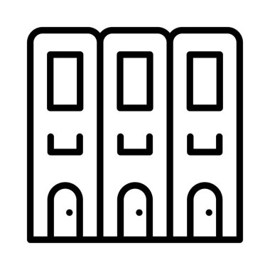 Otel, kutsal kişilerin resmi, vektör çizim Binası 